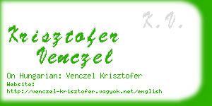 krisztofer venczel business card